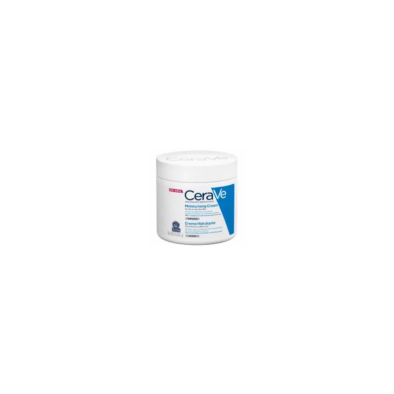 CeraVe Crema Hidratante para Piel Sensible y Seca tarro con 454g.