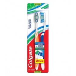 Colgate Cepillo de Dientes Triple Acción Medio 2 piezas