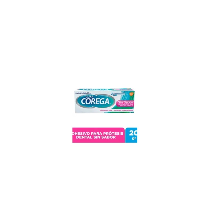 Corega Ultra Crema Adhesiva para Prótesis Dentales Sin Sabor 20g.