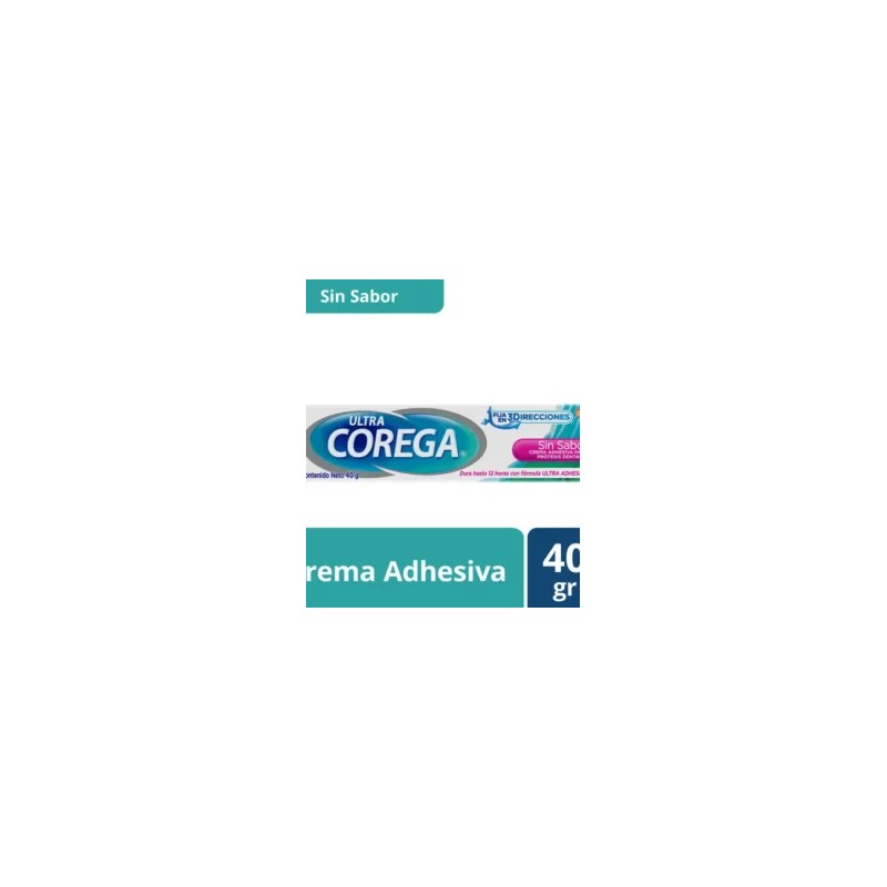 Corega Ultra Crema Adhesiva Para Prótesis Dentales Sin Sabor 40gr.