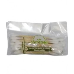 Cottoni Aplicadores Algodón en bolsa con 20 piezas Bambú biodegradables 1 pieza