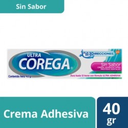 Corega Ultra Crema Adhesiva Para Prótesis Dentales Sin Sabor 40gr.