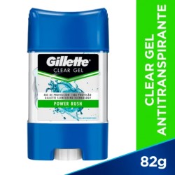 Gillette Desodorante Clear Gel Power Rush 82g
