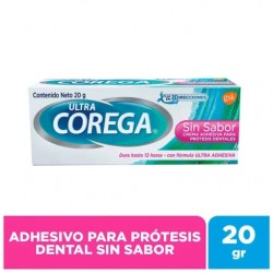 Corega Ultra Crema Adhesiva para Prótesis Dentales Sin Sabor 20g.