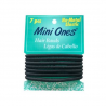 Mini Ones Liga Para Cabello Negra 7 piezas.