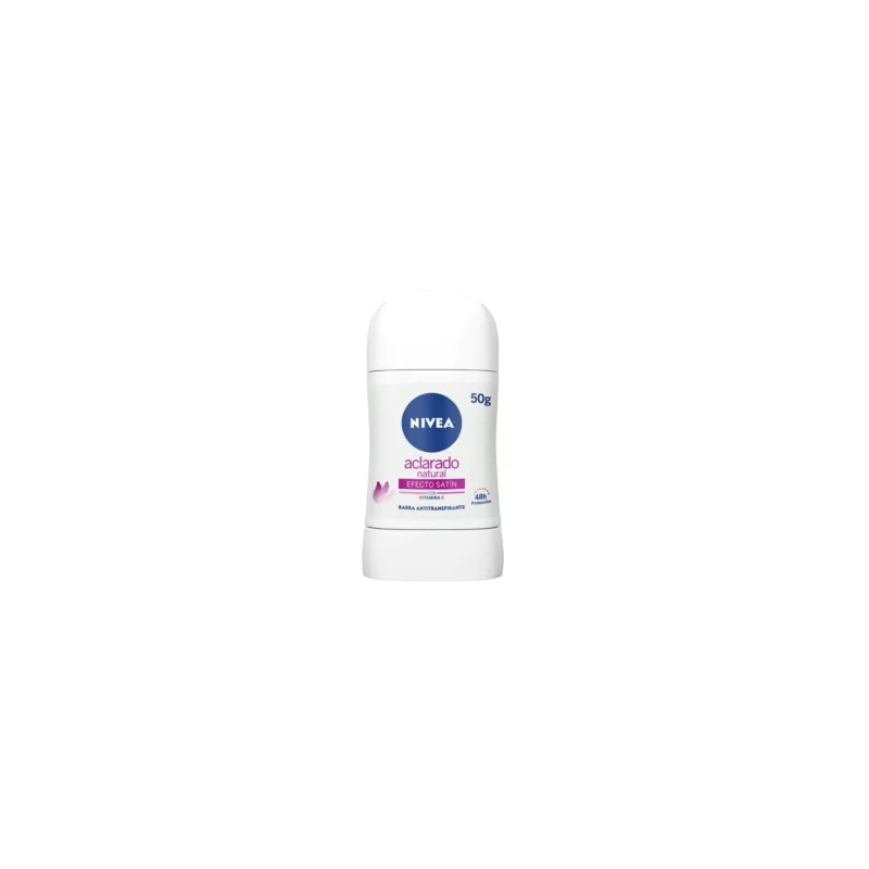 Nivea Desodorante Aclarado Natural Efecto Satín en Barra 48hrs 50g.