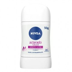 Nivea Desodorante Aclarado Natural Efecto Satín en Barra 48hrs 50g.
