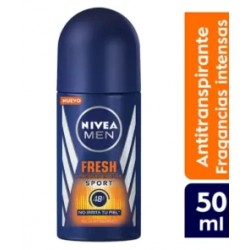 Nivea Men Antitranspirante Fresh Sport Roll On 50mL.