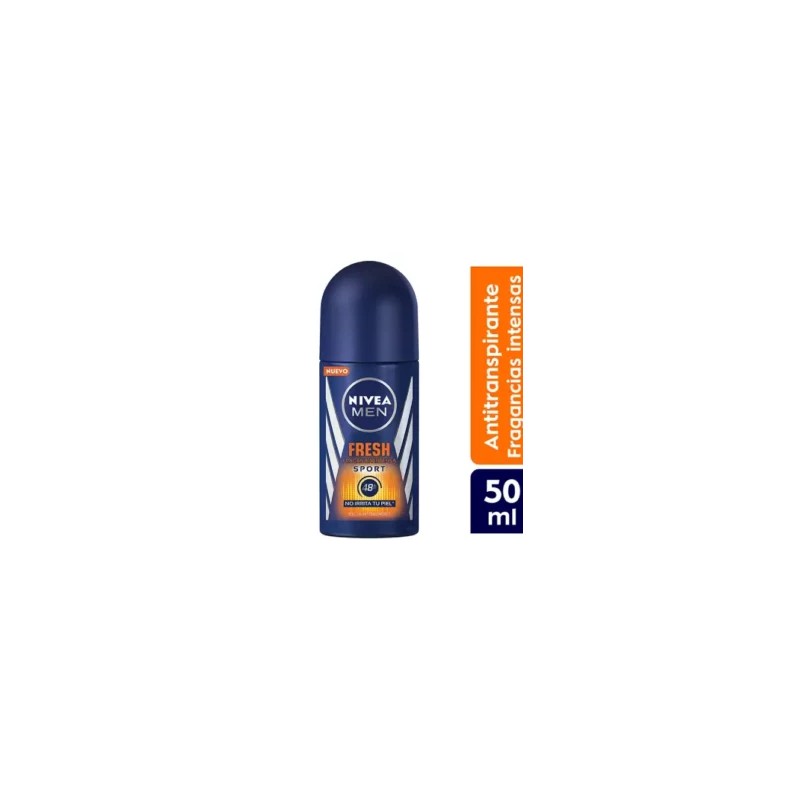 Nivea Men Antitranspirante Fresh Sport Roll On 50mL.